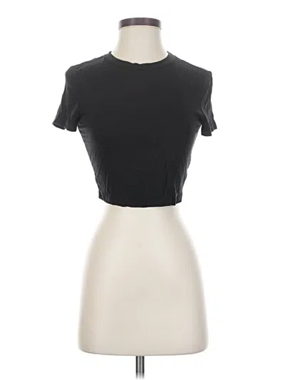 Pre-owned Shein Short Sleeve Top Black Mock Neckline Tops