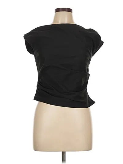 Pre-owned Shein Short Sleeve Top Black One Shoulder Neckline Tops