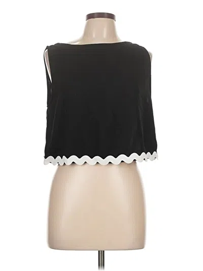 Pre-owned Shein Short Sleeve Top Black One Shoulder Neckline Tops