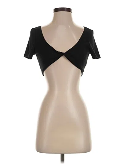 Pre-owned Shein Short Sleeve Top Black Sweetheart Neckline Tops