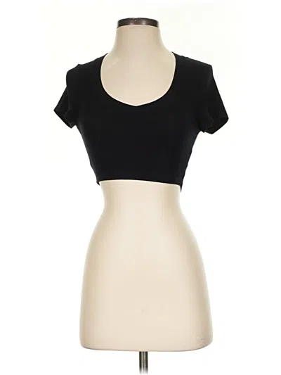 Pre-owned Shein Short Sleeve Top Black Sweetheart Neckline Tops
