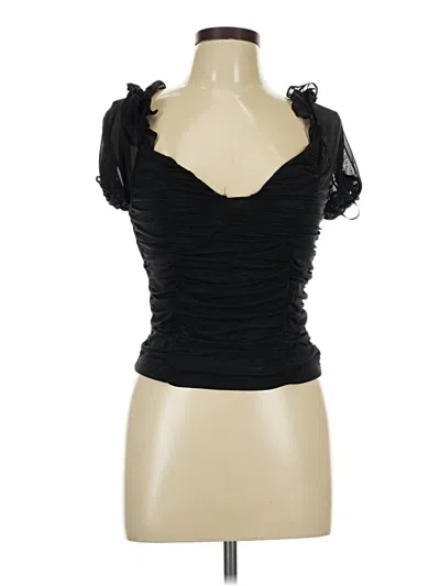 Pre-owned Shein Short Sleeve Top Black Sweetheart Neckline Tops