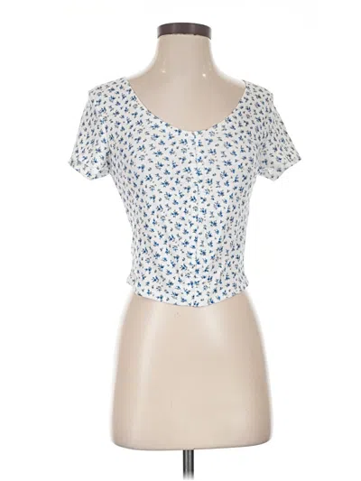 Pre-owned Shein Short Sleeve Top Blue Sweetheart Neckline Tops