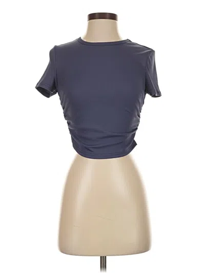 Pre-owned Shein Short Sleeve Top Gray Boatneck Tops