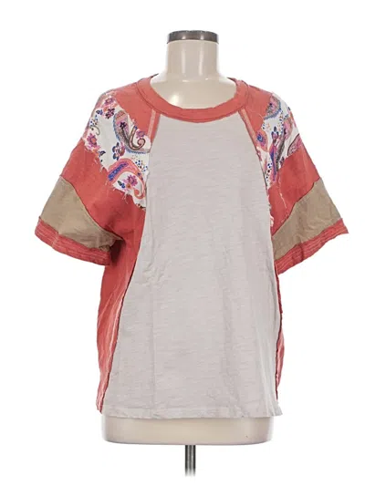 Pre-owned Shein Short Sleeve Top Gray Crew Neck Tops