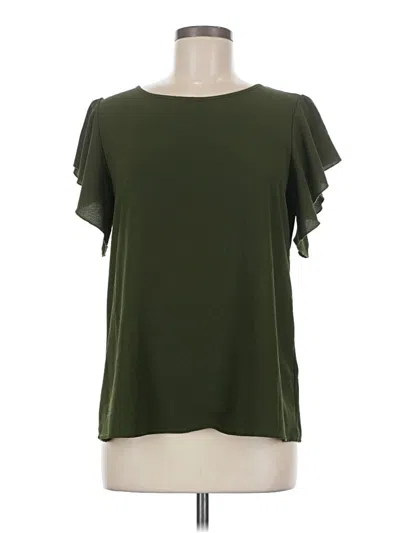 Pre-owned Shein Short Sleeve Top Green Cold Shoulder Neckline Tops