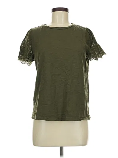Pre-owned Shein Short Sleeve Top Green Crew Neck Tops