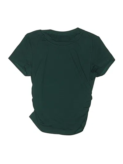 Pre-owned Shein Kids' Short Sleeve Top Green Crew Neck Tops