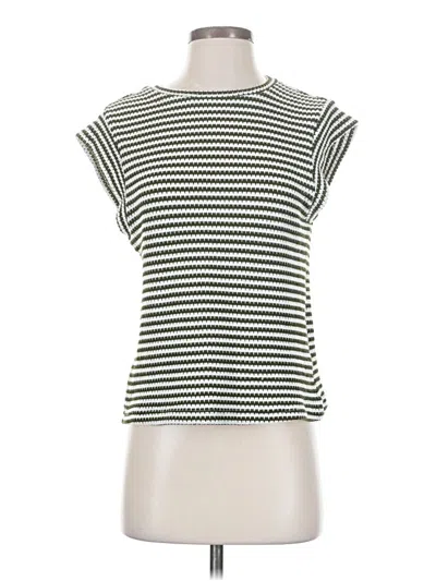Pre-owned Shein Short Sleeve Top Green High Neck Tops