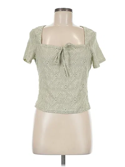 Pre-owned Shein Short Sleeve Top Green Sweetheart Neckline Tops