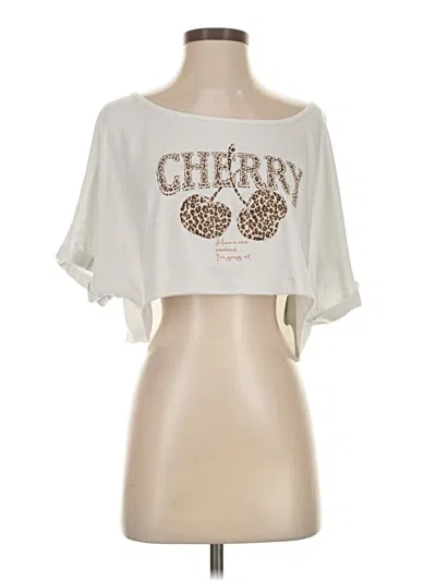 Pre-owned Shein Short Sleeve Top Ivory Sweetheart Neckline Tops In White
