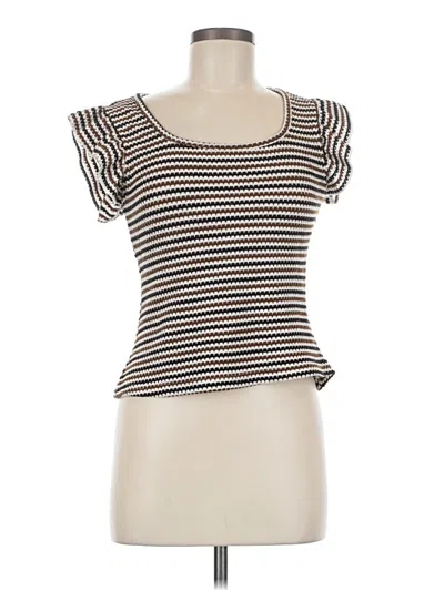 Pre-owned Shein Short Sleeve Top Ivory Sweetheart Neckline Tops In White