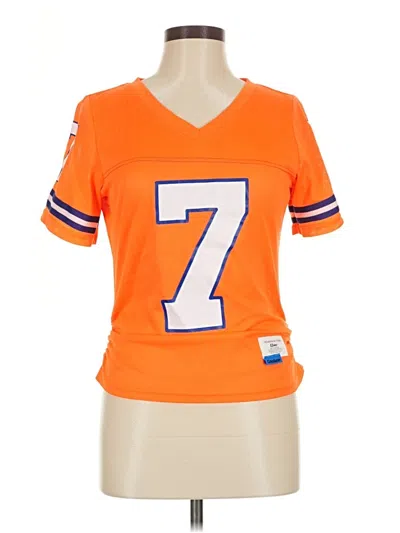 Pre-owned Shein Short Sleeve Top Orange V Neck Tops