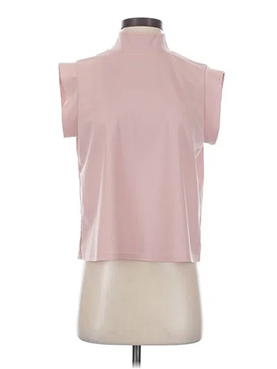 Pre-owned Shein Short Sleeve Top Pink High Neck Tops