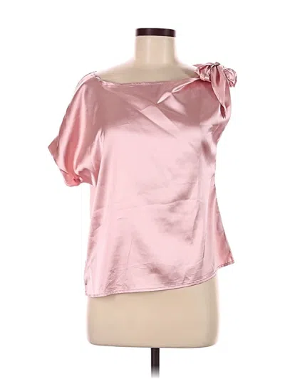 Pre-owned Shein Short Sleeve Top Pink One Shoulder Neckline Tops