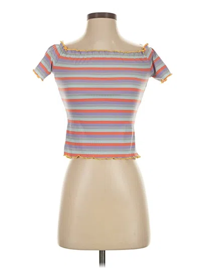 Pre-owned Shein Short Sleeve Top Pink Sweetheart Neckline Tops