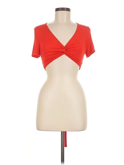 Pre-owned Shein Short Sleeve Top Red Sweetheart Neckline Tops