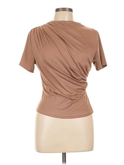 Pre-owned Shein Short Sleeve Top Tan One Shoulder Neckline Tops