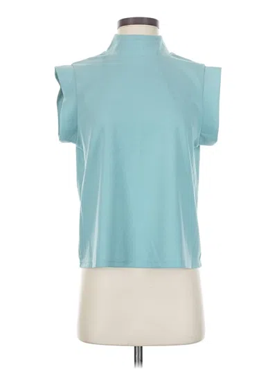Pre-owned Shein Short Sleeve Top Teal Cold Shoulder Neckline Tops