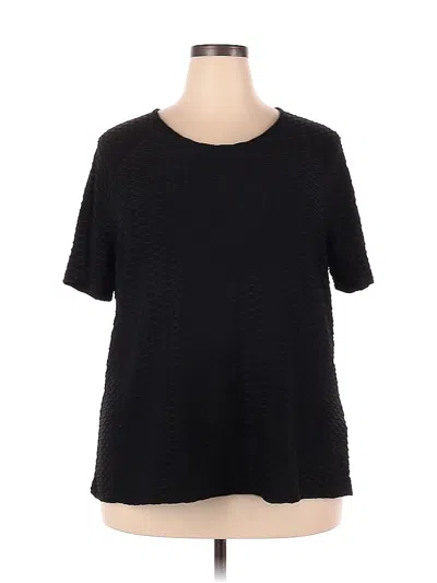 Pre-owned Shein Short Sleeve T-shirt In Black