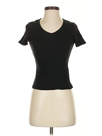 Pre-owned Shein Short Sleeve T-shirt In Black