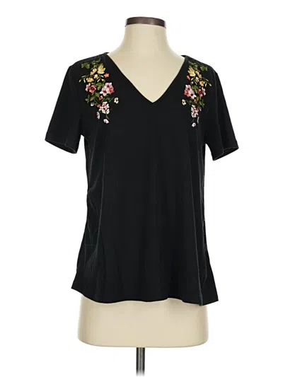 Pre-owned Shein Short Sleeve T-shirt In Black