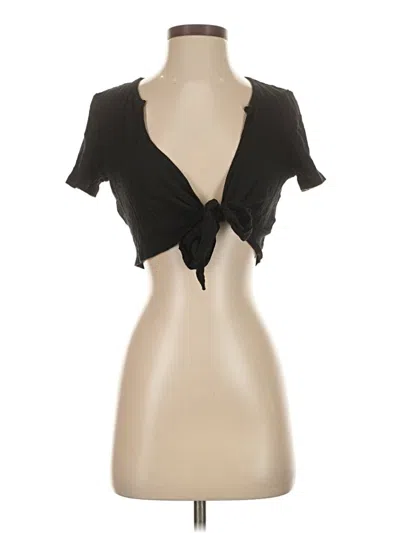 Pre-owned Shein Short Sleeve T-shirt In Black