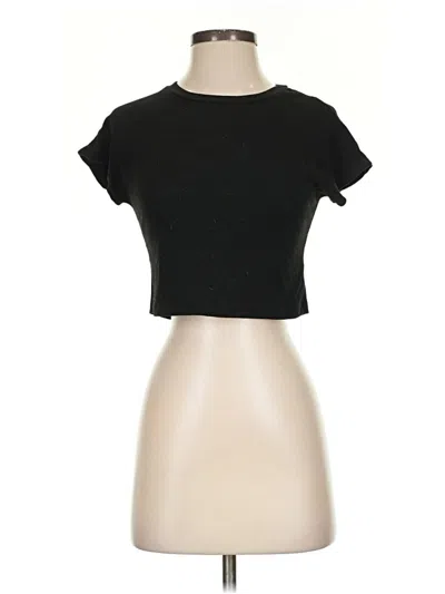 Pre-owned Shein Short Sleeve T-shirt In Black