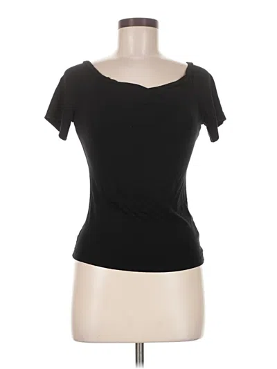 Pre-owned Shein Short Sleeve T-shirt In Black