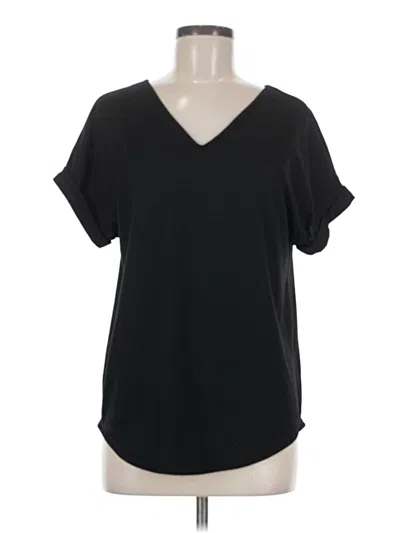 Pre-owned Shein Short Sleeve T-shirt In Black
