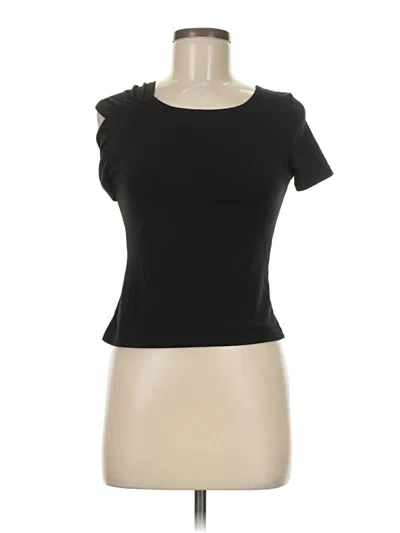 Pre-owned Shein Short Sleeve T-shirt In Black