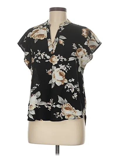 Pre-owned Shein Short Sleeve T-shirt In Black