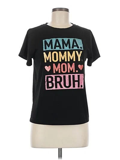 Pre-owned Shein Short Sleeve T-shirt In Black