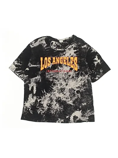 Pre-owned Shein Kids' Short Sleeve T-shirt In Black