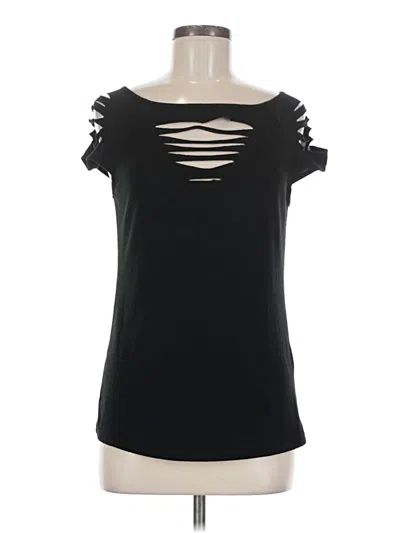 Pre-owned Shein Short Sleeve T-shirt In Black