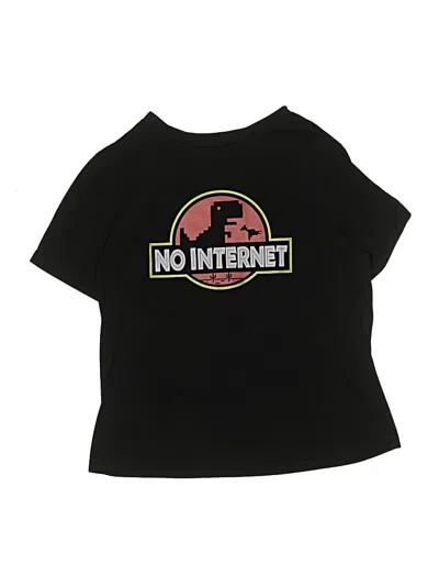 Pre-owned Shein Kids' Short Sleeve T-shirt In Black