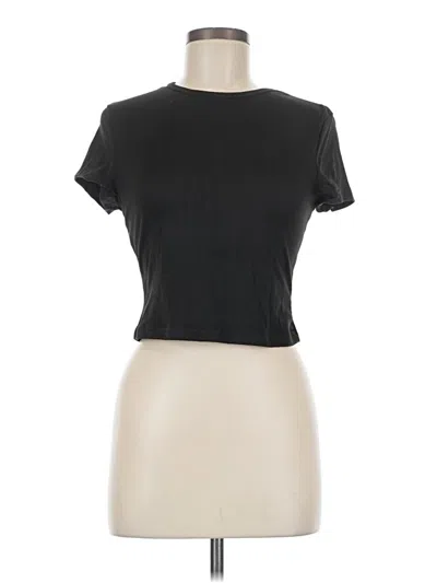 Pre-owned Shein Short Sleeve T-shirt In Black