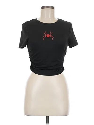 Pre-owned Shein Short Sleeve T-shirt In Black