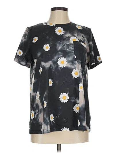 Pre-owned Shein Short Sleeve T-shirt In Black