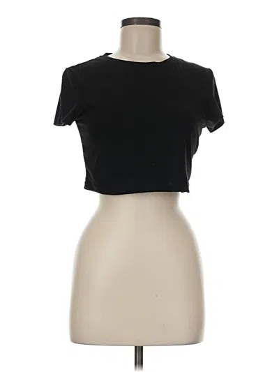 Pre-owned Shein Short Sleeve T-shirt In Black