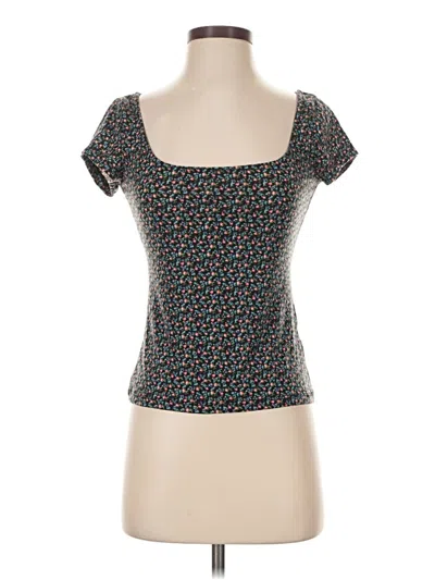 Pre-owned Shein Short Sleeve T-shirt In Black