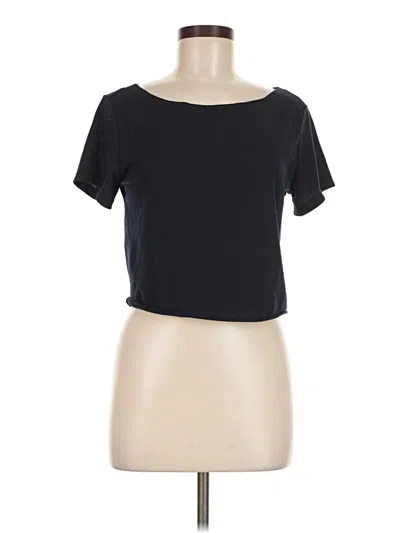 Pre-owned Shein Short Sleeve T-shirt In Black