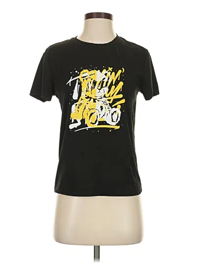 Pre-owned Shein Short Sleeve T-shirt In Black