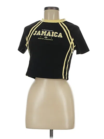 Pre-owned Shein Short Sleeve T-shirt In Black
