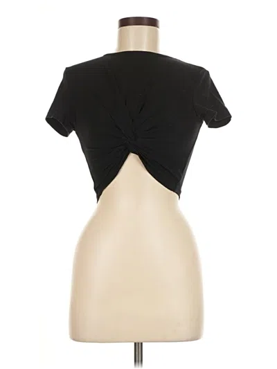 Pre-owned Shein Short Sleeve T-shirt In Black