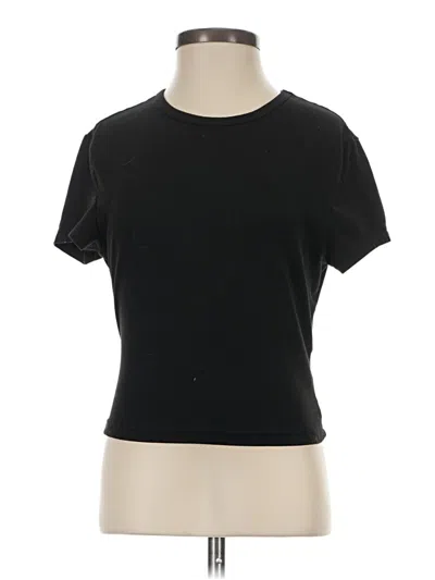 Pre-owned Shein Short Sleeve T-shirt In Black