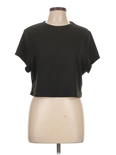 Pre-owned Shein Short Sleeve T-shirt In Black