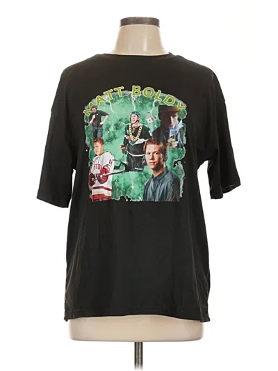 Pre-owned Shein Short Sleeve T-shirt In Black