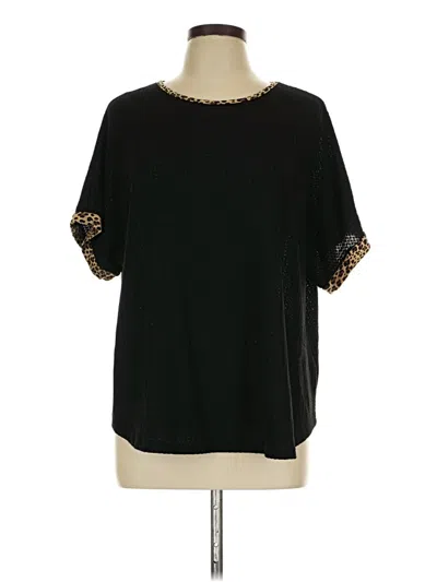 Pre-owned Shein Short Sleeve T-shirt In Black