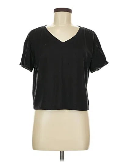 Pre-owned Shein Short Sleeve T-shirt In Black